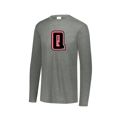 [FTLCUBGY-AXS-LOGO2] Decker Men's Tri-Blend T-Shirt - Long Sleeve (Adult XS, Gray, Logo 2)