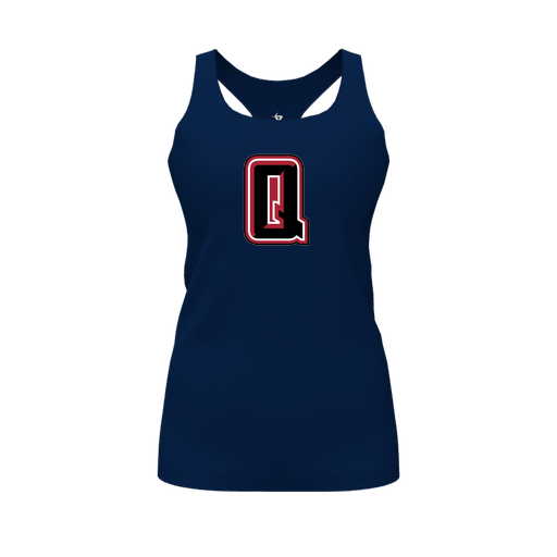 [CUS-DFW-RCBK-PER-NVY-FYS-LOGO2] Racerback Tank Top (Female Youth S, Navy, Logo 2)