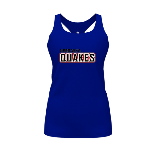 [CUS-DFW-RCBK-PER-RYL-FYS-LOGO1] Racerback Tank Top (Female Youth S, Royal, Logo 1)