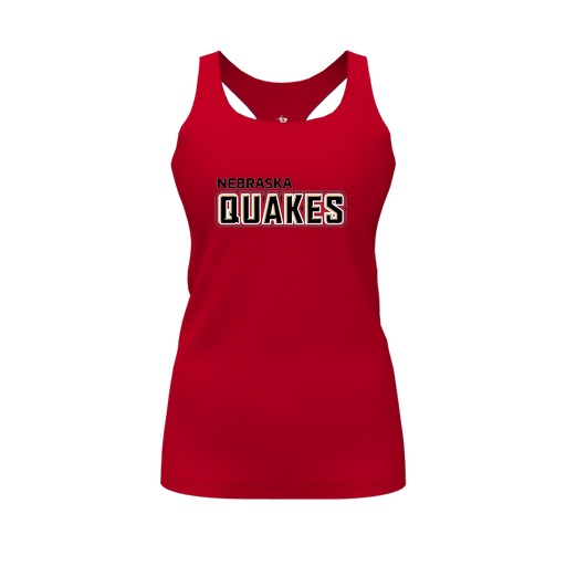 [CUS-DFW-RCBK-PER-RED-FYS-LOGO1] Racerback Tank Top (Female Youth S, Red, Logo 1)