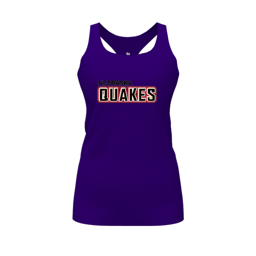 [FT0TRBPP-FYS-LOGO1] Decker Racerback Tank Top (Female Youth S, Purple, Logo 1)