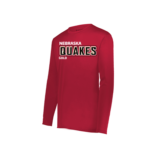 [222823.083.S-LOGO3] Youth LS Smooth Sport Shirt (Youth S, Red, Logo 3)