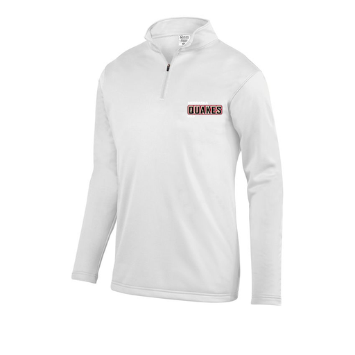 [FOLQFFWH-YS-LOGO3] Decker Youth FlexFleece 1/4 Zip (Youth S, White, Logo 3)