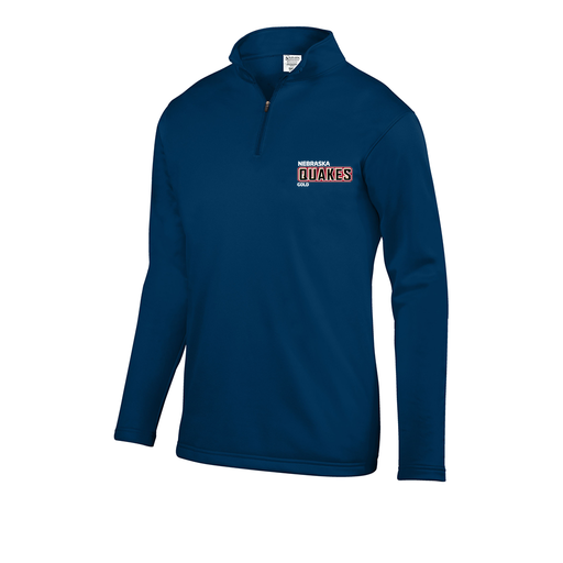 [FOLQFFNV-YS-LOGO3] Decker Youth FlexFleece 1/4 Zip (Youth S, Navy, Logo 3)