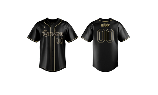Nebraska Quakes Gold - Black Full-Button