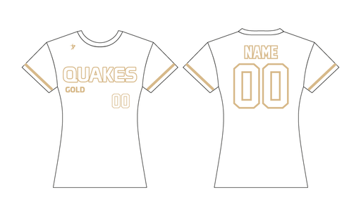 Nebraska Quakes Gold - White/Gold Jersey